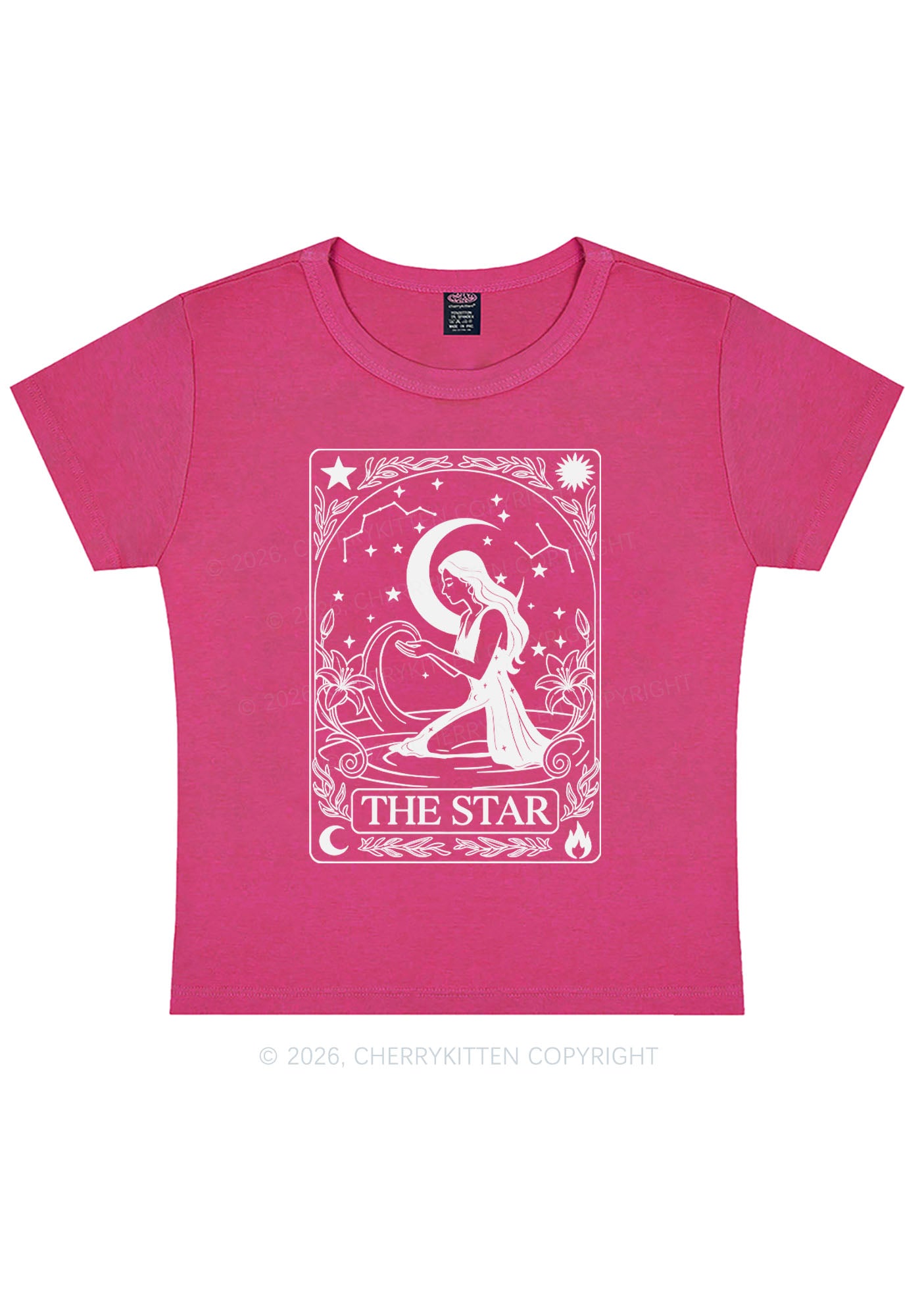 Halloween The Star Kneeling Woman Y2K Baby Tee Cherrykitten