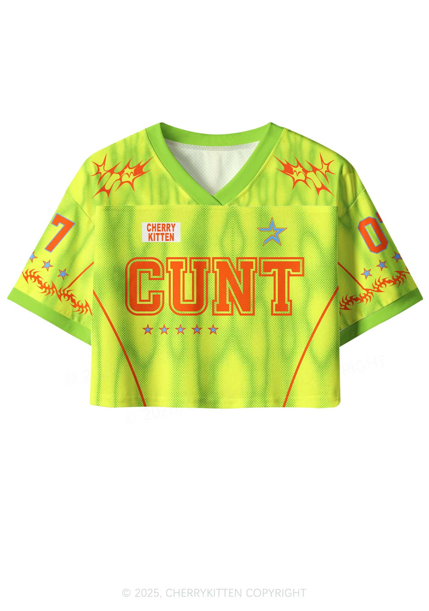 Custom Lime Cxxt Y2K Crop Sport Jersey Shirts Cherrykitten