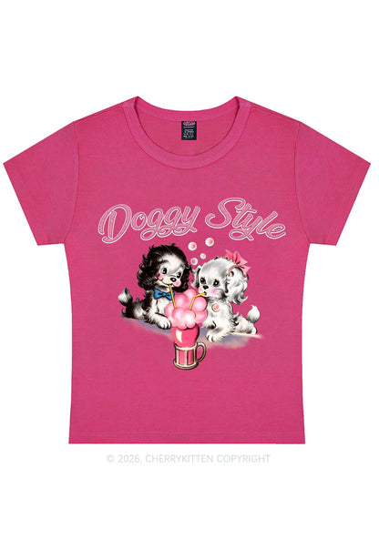 Doggy Style Y2K Baby Tee Cherrykitten