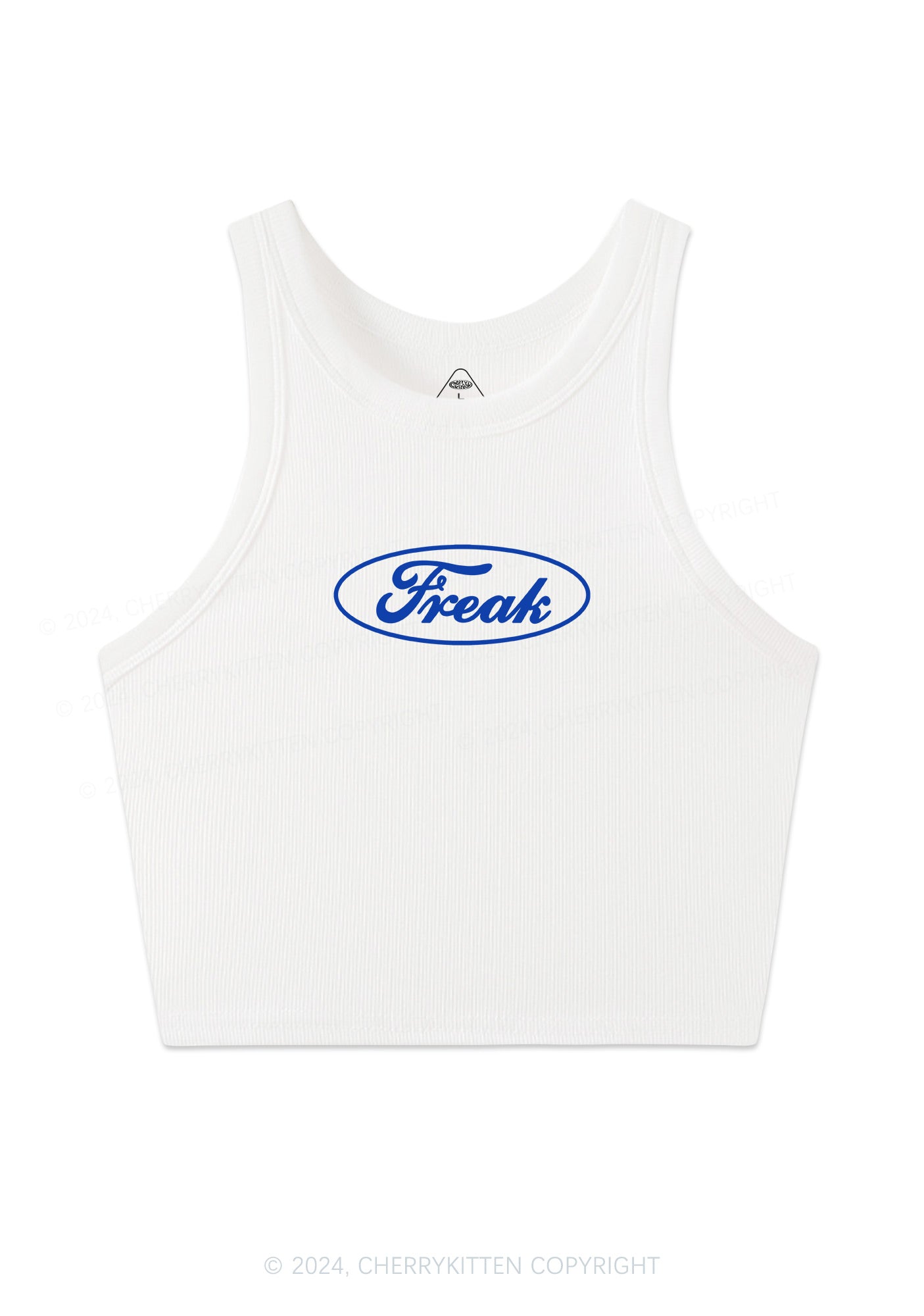 Oval Freak Y2K Crop Tank Top Cherrykitten