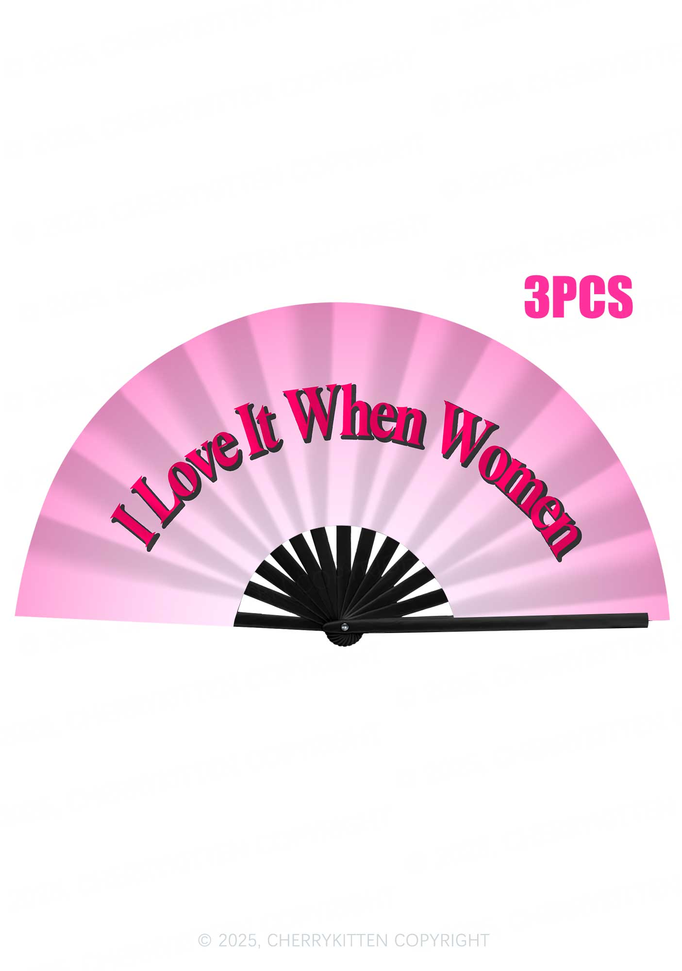 I Love It When Women Pride Y2K Rave Hand Fan Cherrykitten