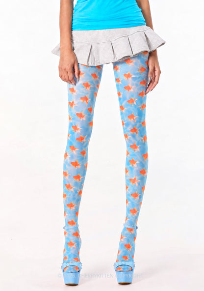 Goldfish Thin Pantyhose Y2K Tights Cherrykitten