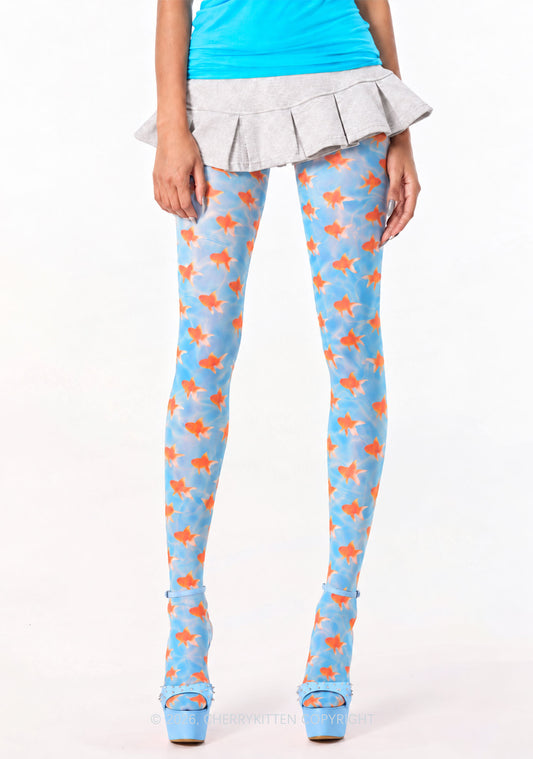 Goldfish Thin Pantyhose Y2K Tights Cherrykitten