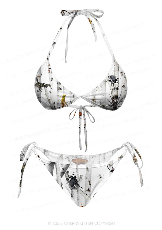 Insects On Birch Y2K Print Bikini Set Cherrykitten