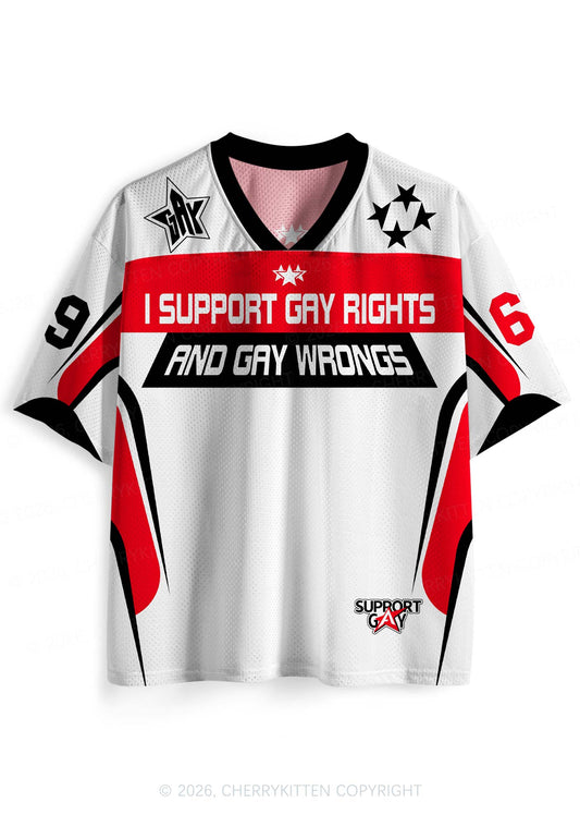 I Support Gay Rights Pride Y2K Sport Jersey Shirts Cherrykitten
