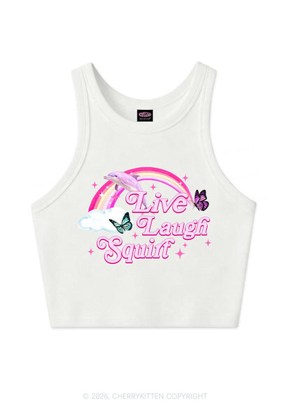 Live Laugh Squirt Y2K Crop Tank Top Cherrykitten