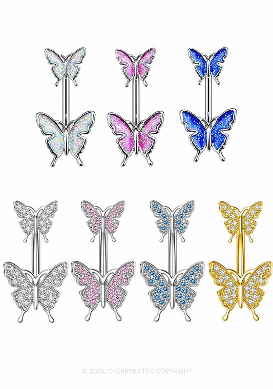 1pc Butterfly Titanium Y2K Navel Piercing Cherrykitten