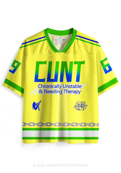 Cxxt Chronically Unstable Needing Therapy Y2K Sport Jersey Shirts Cherrykitten