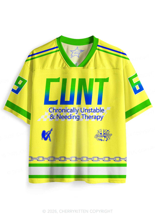Cxxt Chronically Unstable Needing Therapy Y2K Sport Jersey Shirts Cherrykitten
