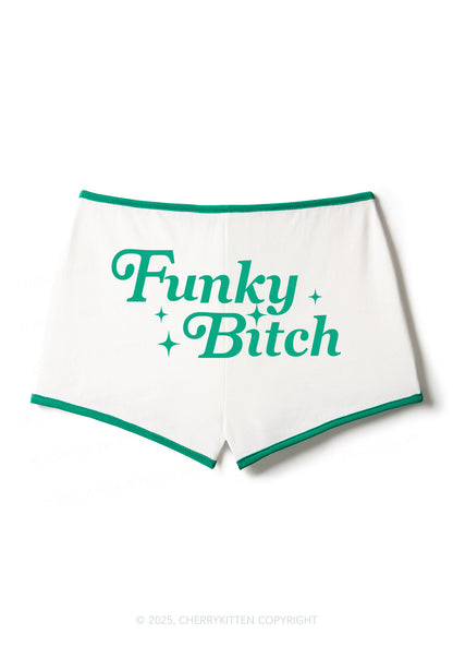 Funky Bxxch Y2K Contrast Mini Shorts Cherrykitten