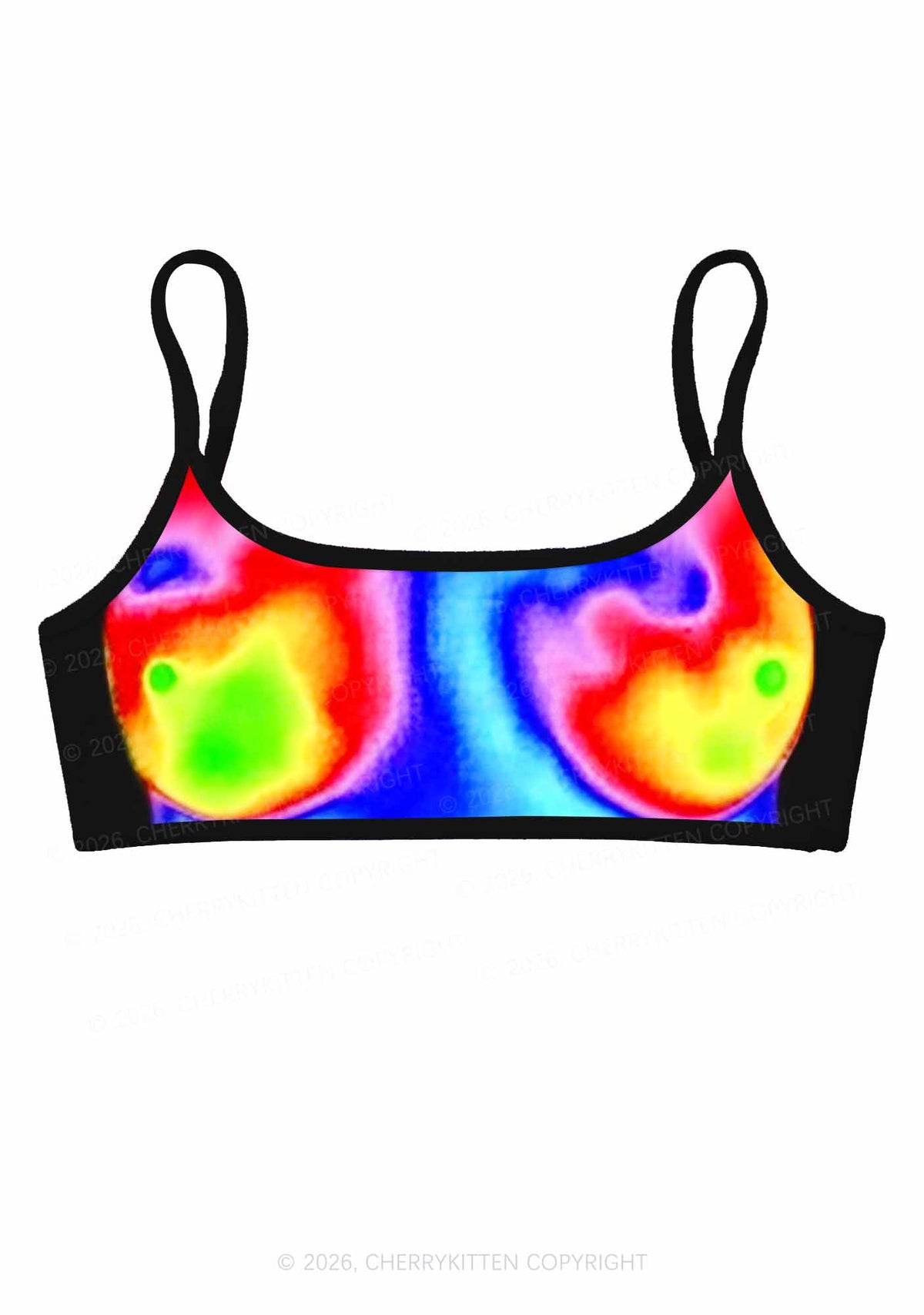 Thermal Bxxbs Y2K Print Super Crop Cami Cherrykitten