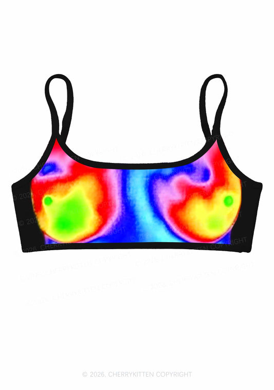 Thermal Bxxbs Y2K Print Super Crop Cami Cherrykitten