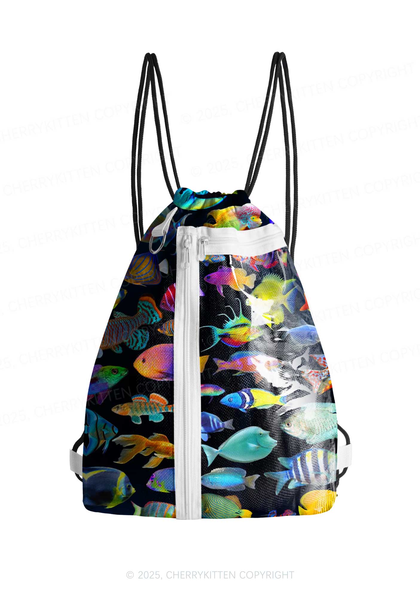 Saltwater Fish Y2K Drawstring Itabag Backpack Cherrykitten