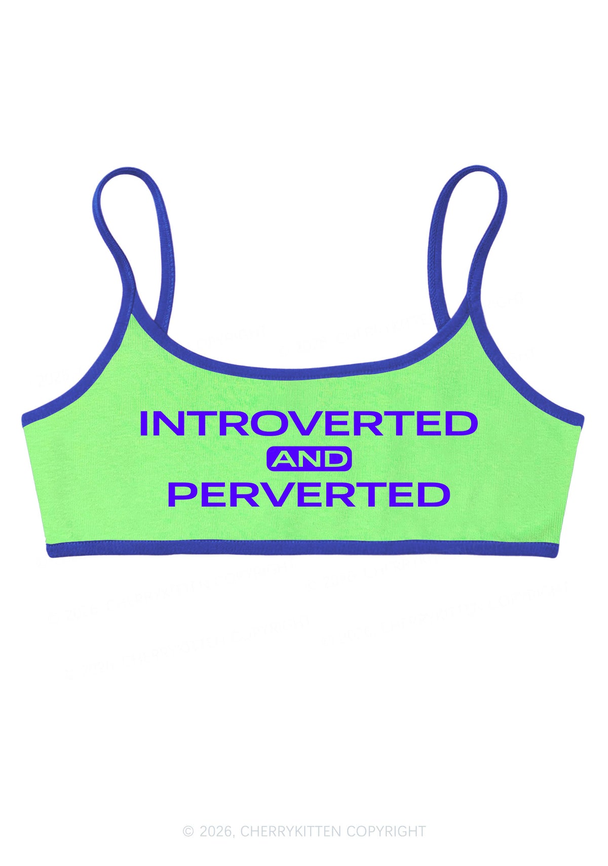 Introverted And Perverted Y2K Super Crop Cami Cherrykitten