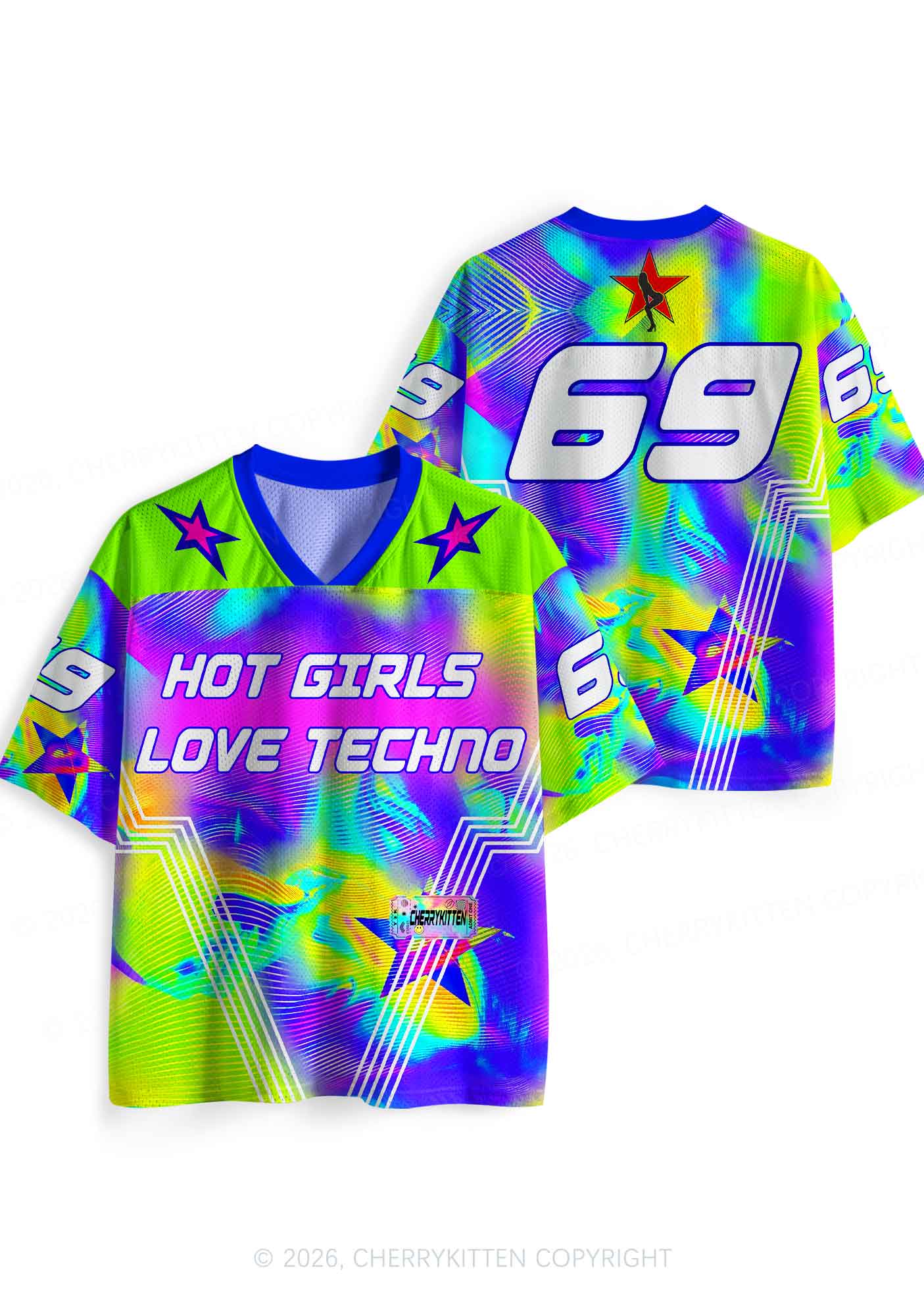 Hot Girls Love Techno Thermal Y2K Sport Jersey Shirts Cherrykitten