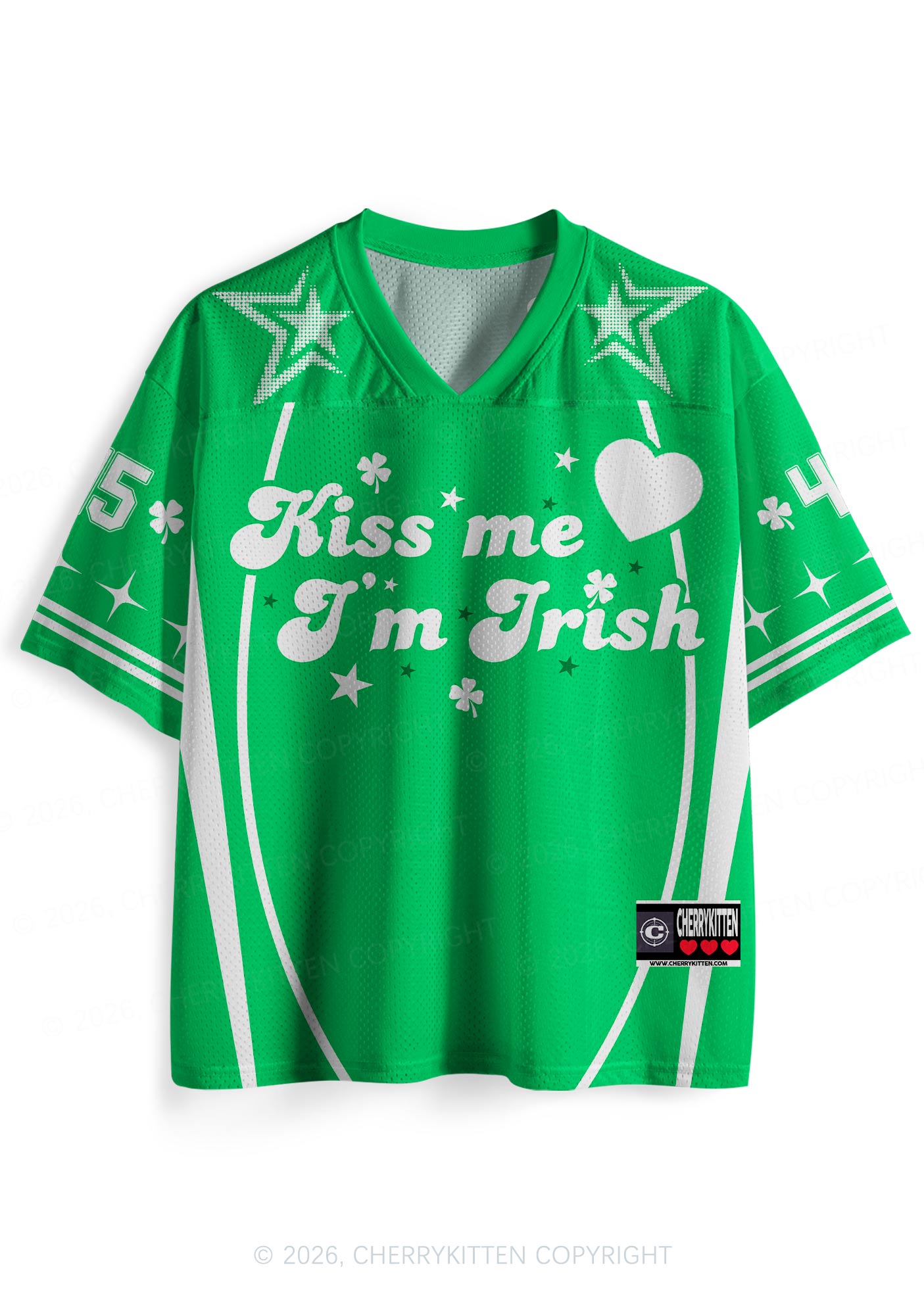 Custom Kiss Me Im Irish St Patricks Y2K Sport Jersey Shirts Cherrykitten