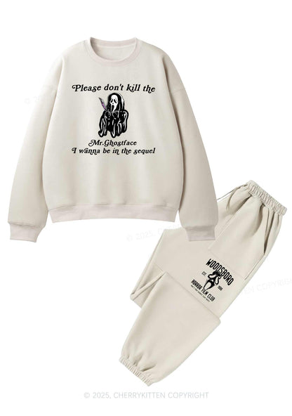 Halloween In The Sequel Y2K Fleece Sweatshirts Set Cherrykitten