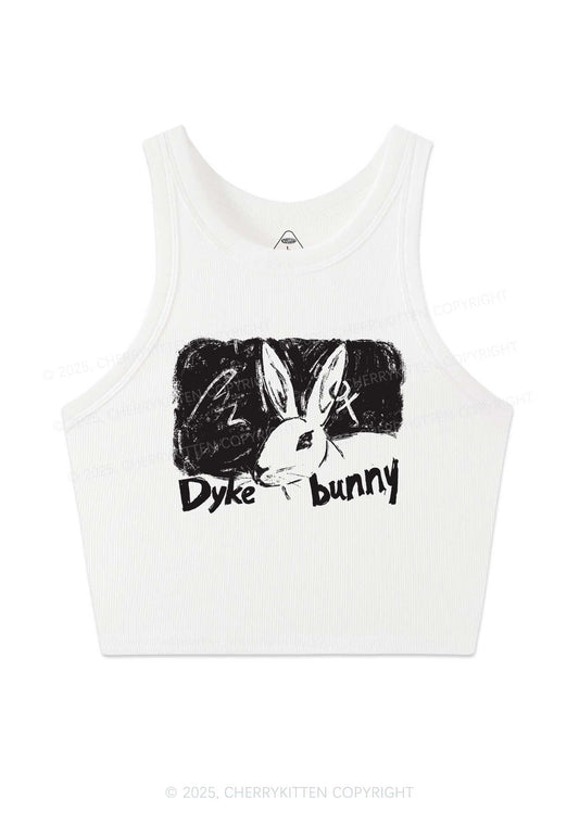 Dyke Bunny Y2K Crop Tank Top Cherrykitten