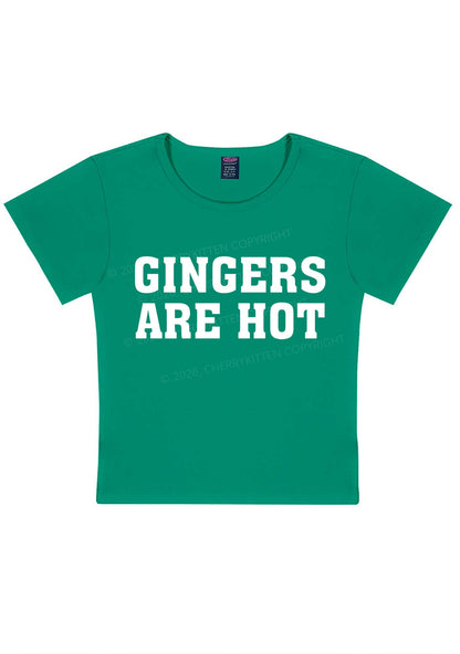 Gingers Are Hot St Patricks Y2K Baby Tee Cherrykitten