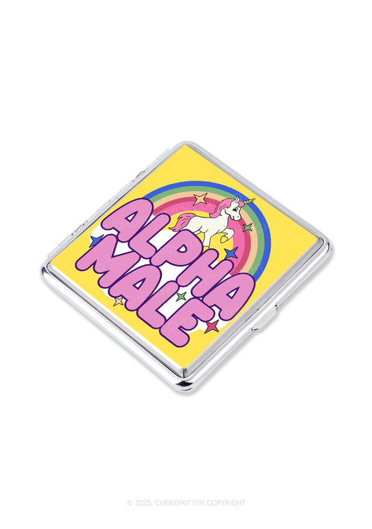 Rainbow Unicorn Alpha Male Y2K Cigarette Case Cherrykitten