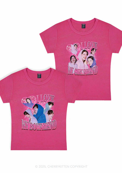 Custom Photos I Love GF BF Y2K Valentine's Day Baby Tee Cherrykitten