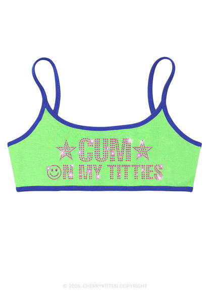 Rhinestone Cxm On My Txtties Y2K Super Crop Cami Cherrykitten