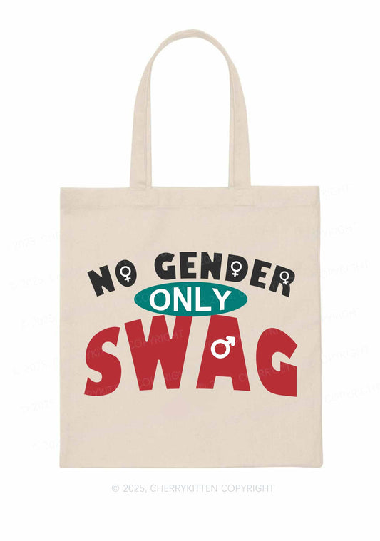 No Gender Only Swag Pride Y2K Canvas Tote Bag Cherrykitten