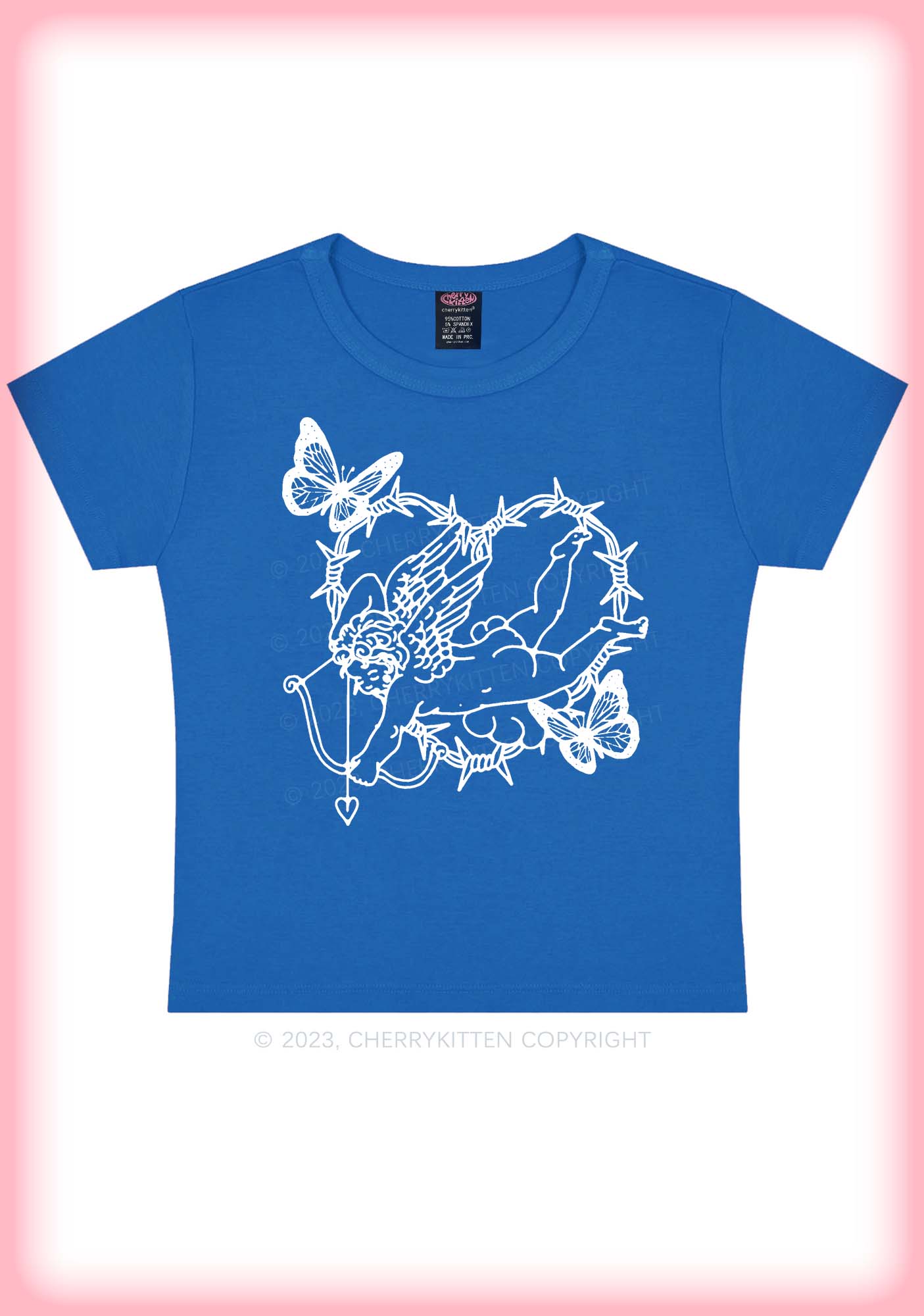 Butterfly Cupid Valentine's Day Y2K Baby Tee Cherrykitten