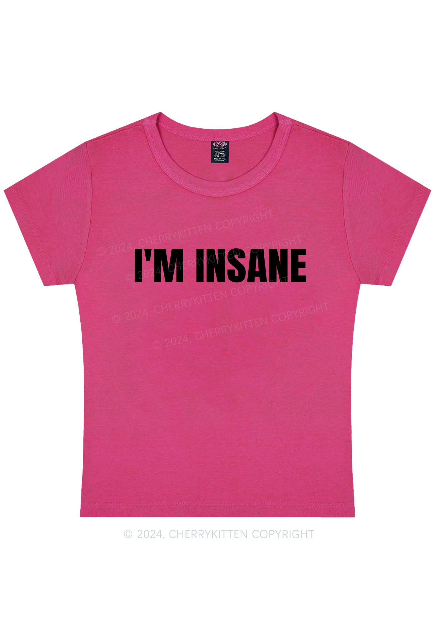 Im Insane Y2K Valentine's Day Baby Tee Cherrykitten