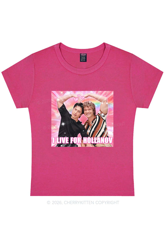 I Live For Hockey Duo HR Y2K Baby Tee Cherrykitten