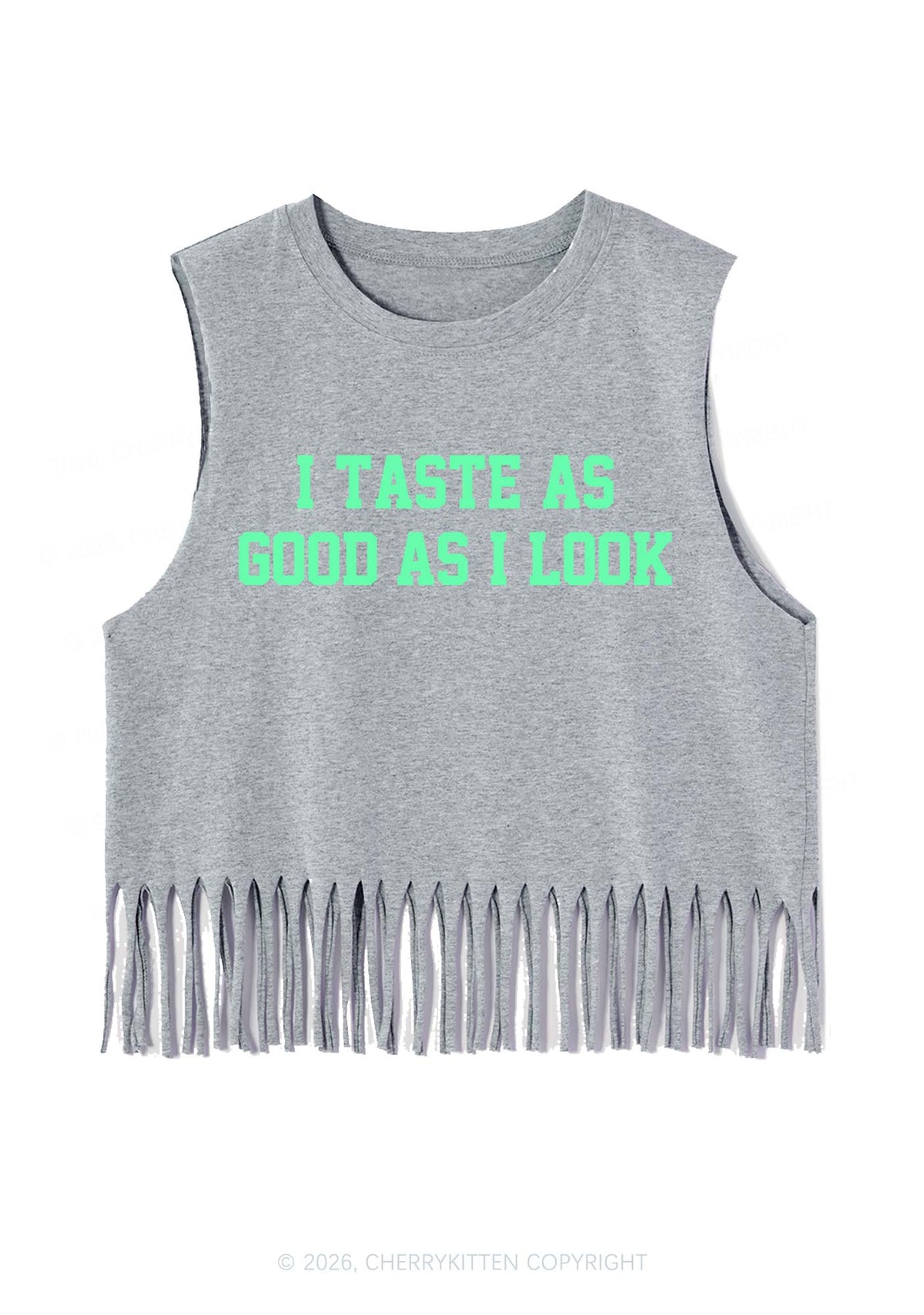 Taste Good Y2K Fringe Tank Top Cherrykitten