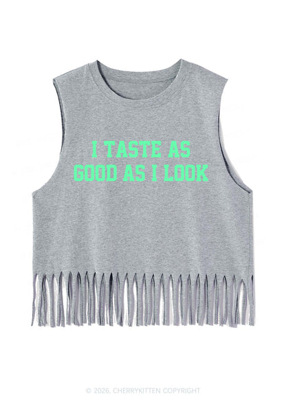 Taste Good Y2K Fringe Tank Top Cherrykitten