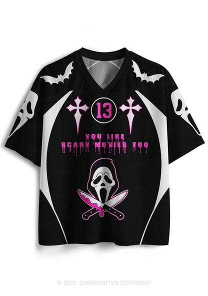 Halloween Custom Like Scary Movie Y2K Sport Jersey Shirts Cherrykitten