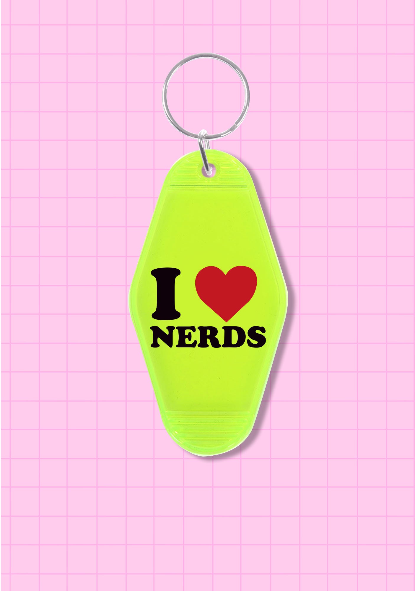 I Love Nerds 1Pc Y2K Hotel Keychain Cherrykitten