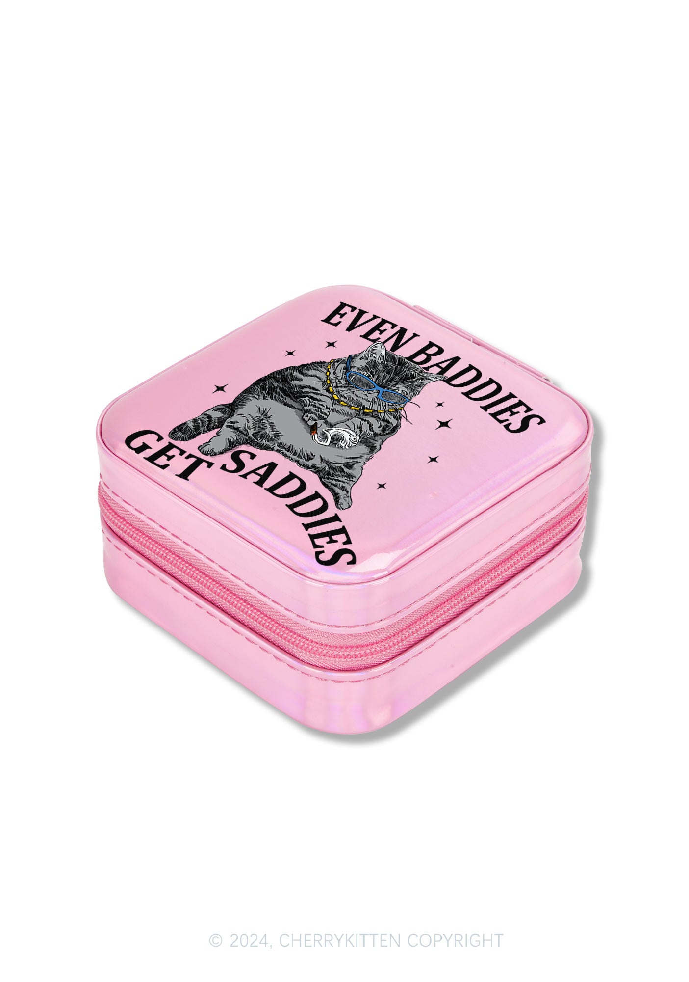 Even Baddies Get Saddies Y2K Portable Jewelry Box Cherrykitten