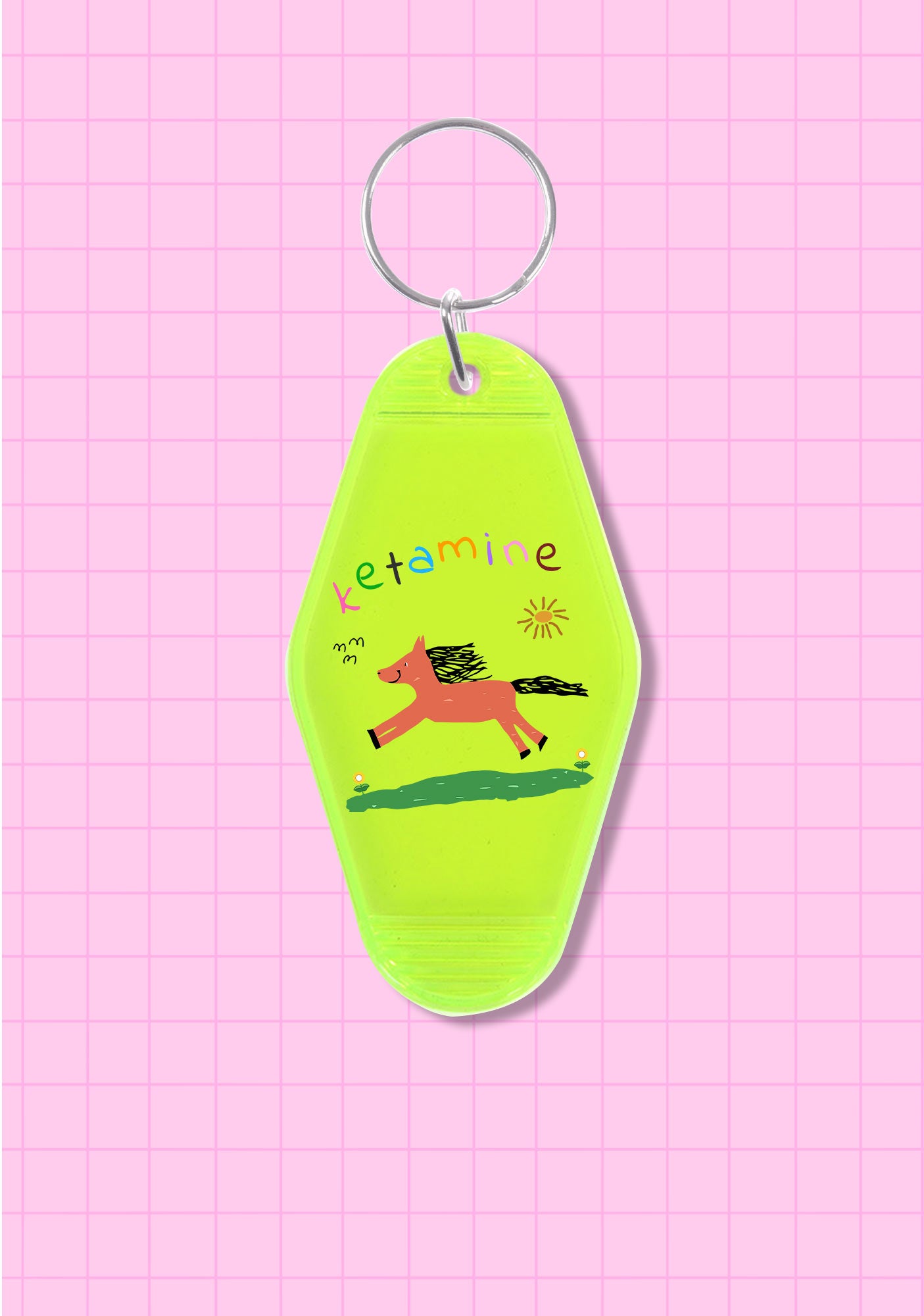 Orange Pony 1Pc Y2K Hotel Keychain Cherrykitten
