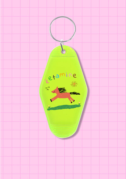 Orange Pony 1Pc Y2K Hotel Keychain Cherrykitten