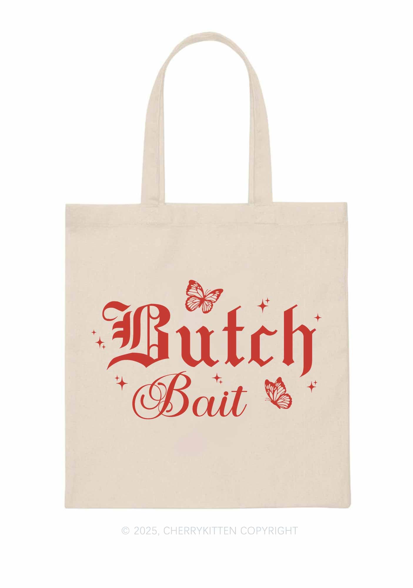 Butch Bait Pride Y2K Canvas Tote Bag Cherrykitten