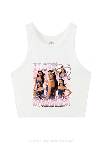 Custom Sparkly Heart I Love BF GF Y2K Crop Tank Top Cherrykitten