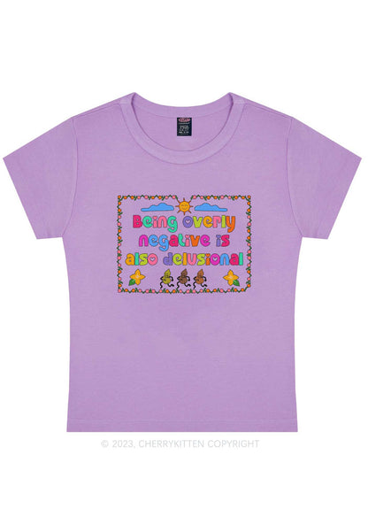 Curvy Negative Delusional Y2K Baby Tee Cherrykitten