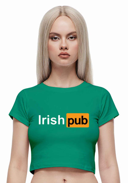 Irish Pub St Patricks Y2K Baby Tee Cherrykitten