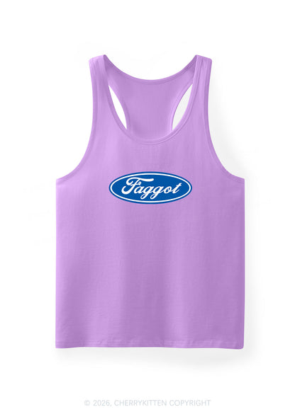Faggot Pride Y2K Men Racerback Tank Top Cherrykitten