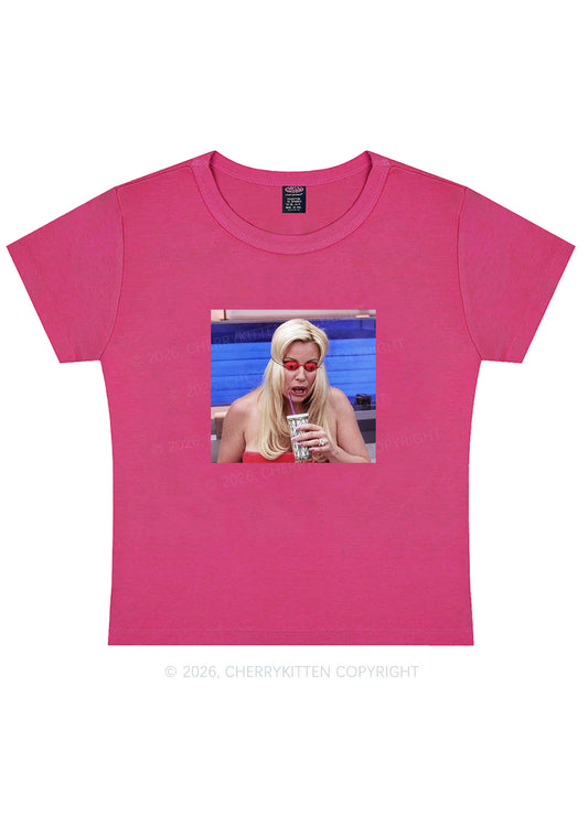Red Eyeball Blonde Y2K Baby Tee Cherrykitten