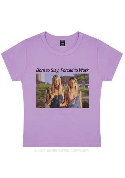 Born To Slay Y2K Baby Tee Cherrykitten