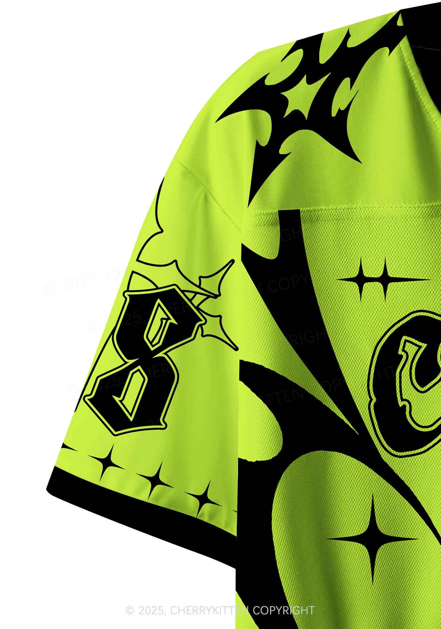 Custom Lime Green Cxxt Y2K Crop Sport Jersey Shirts Cherrykitten