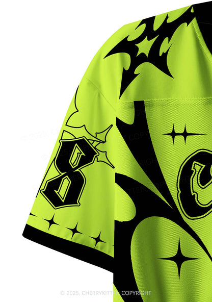 Custom Lime Green Cxxt Y2K Crop Sport Jersey Shirts Cherrykitten