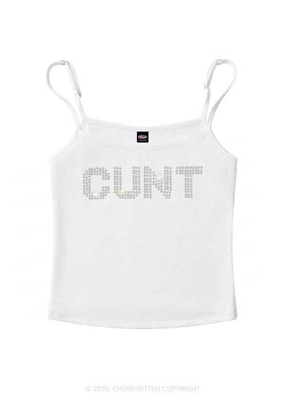 Rhinestone Cxxt Y2K Spaghetti Strap Cami Cherrykitten