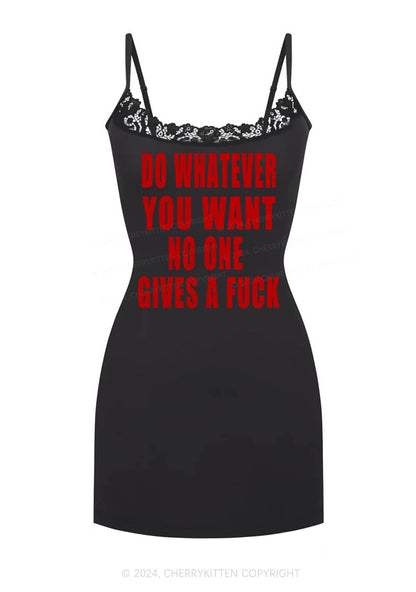 Do Whatever You Want Y2K Lace Slip Dress Cherrykitten