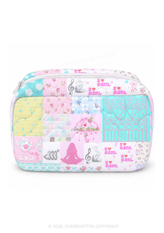 I Love Girl Y2K Makeup Bag Cherrykitten