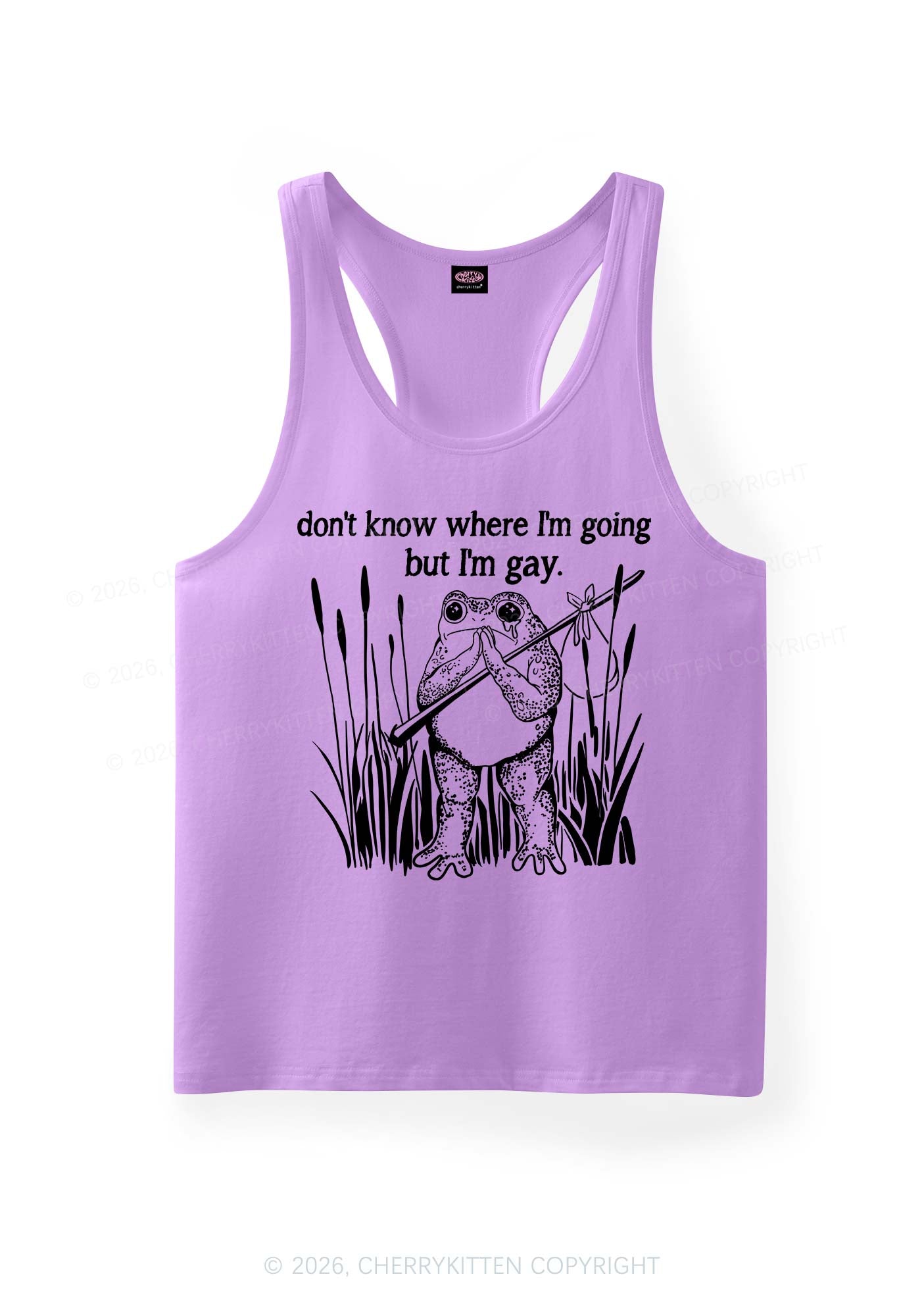 But I Am Gay Frog Pride Y2K Men Racerback Tank Top Cherrykitten